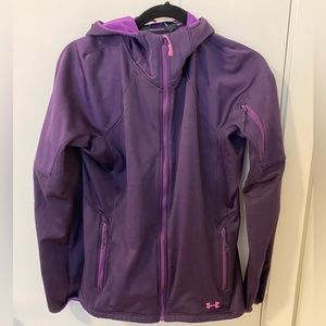 Under armour purple cold gear fleece jacket medium